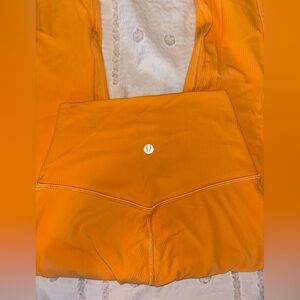 Lululemon Align legging- ribbed 25”- Mango Dream orange